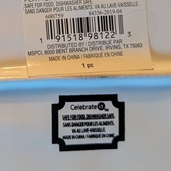 NWT Thanksgiving Turkey Platter White Ceramic Michael's Friendsgiving Holiday - Picture 9 of 9